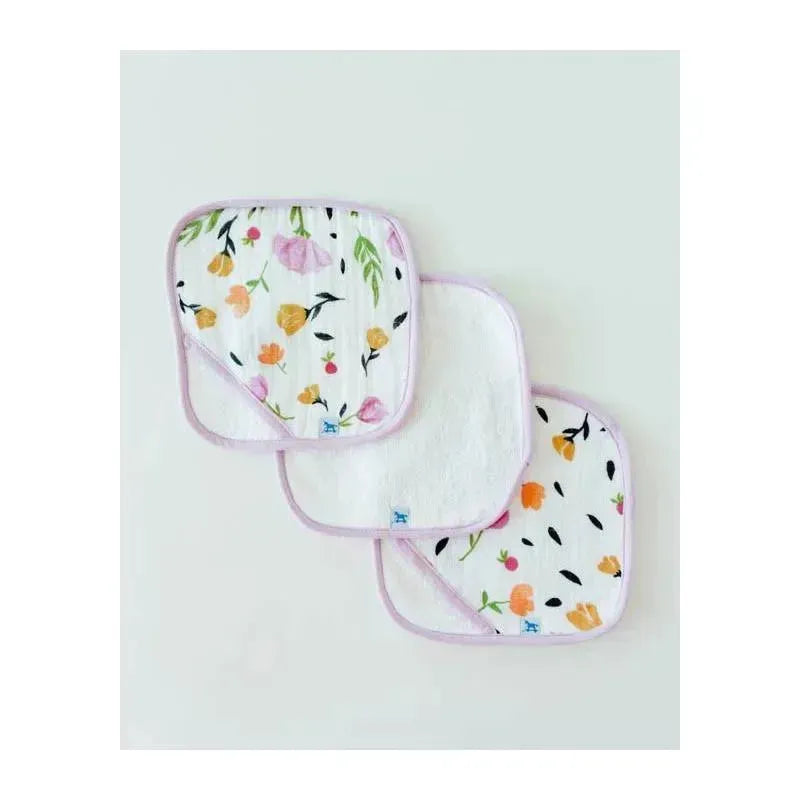 Little Unicorn - Cotton Wash Cloth 3 Pack, Berry & Bloom.