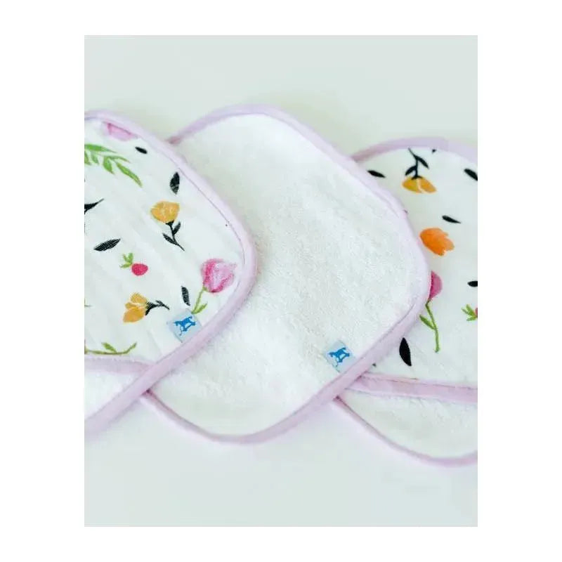 Little Unicorn - Cotton Wash Cloth 3 Pack, Berry & Bloom.