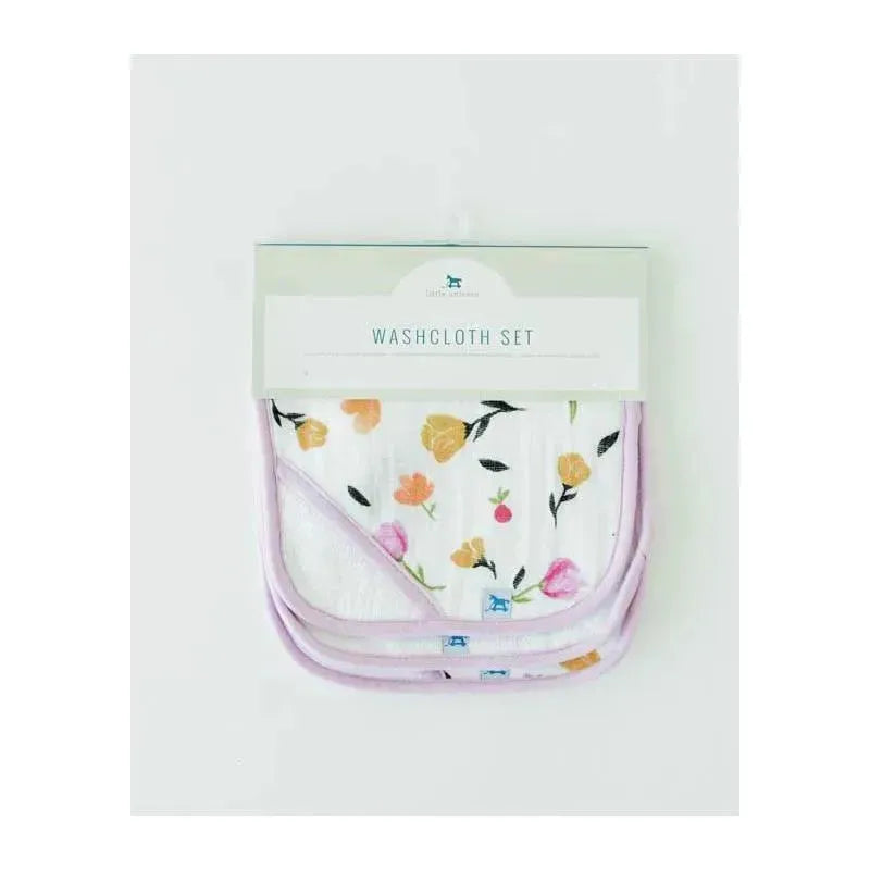 Little Unicorn - Cotton Wash Cloth 3 Pack, Berry & Bloom.