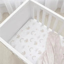 Living Textiles - 100% Cotton Jersey Crib Fitted Sheet, Rainbow Sloth Image 3