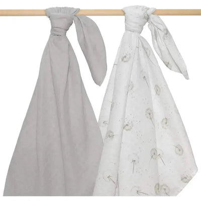 Living Textiles - 2Pk Dandelion Organic Muslin Swaddles Image 1