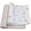 Living Textiles - 2Pk Rainbow Sloth Jersey Swaddle  Image 1