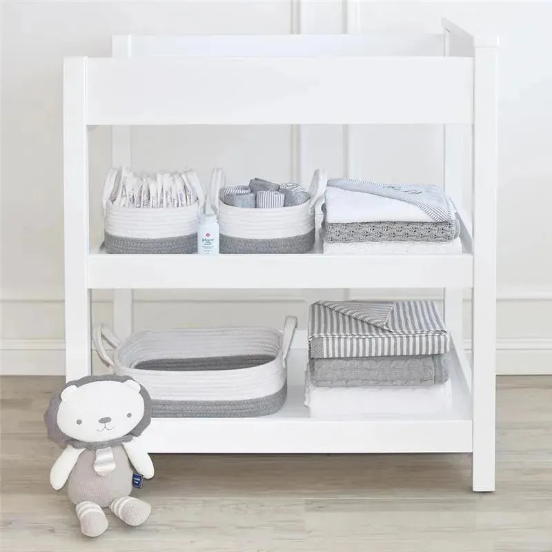 Living Textiles - 3Pk Cotton Rope Storage Set, Grey/White Image 3
