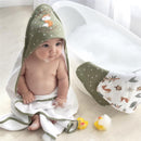 Living Textiles - 4Pk BabyWash Cloths, Forest Retreat/Olive Dots Image 5