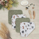 Living Textiles - 4Pk BabyWash Cloths, Forest Retreat/Olive Dots Image 7