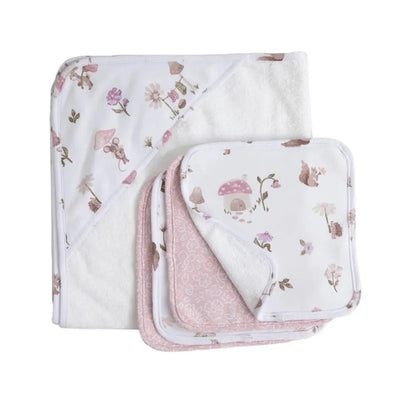 Living Textiles - 5Pc Bath Gift Set,- Mushroom House Image 1