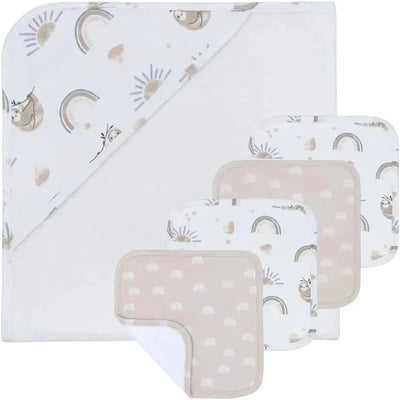 Living Textiles - 5Pk Rainbow Sloth Bath Gift Set Image 1