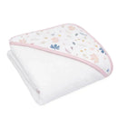 Living Textiles - Baby Organic Muslin Hooded Towel, Botanical Image 1