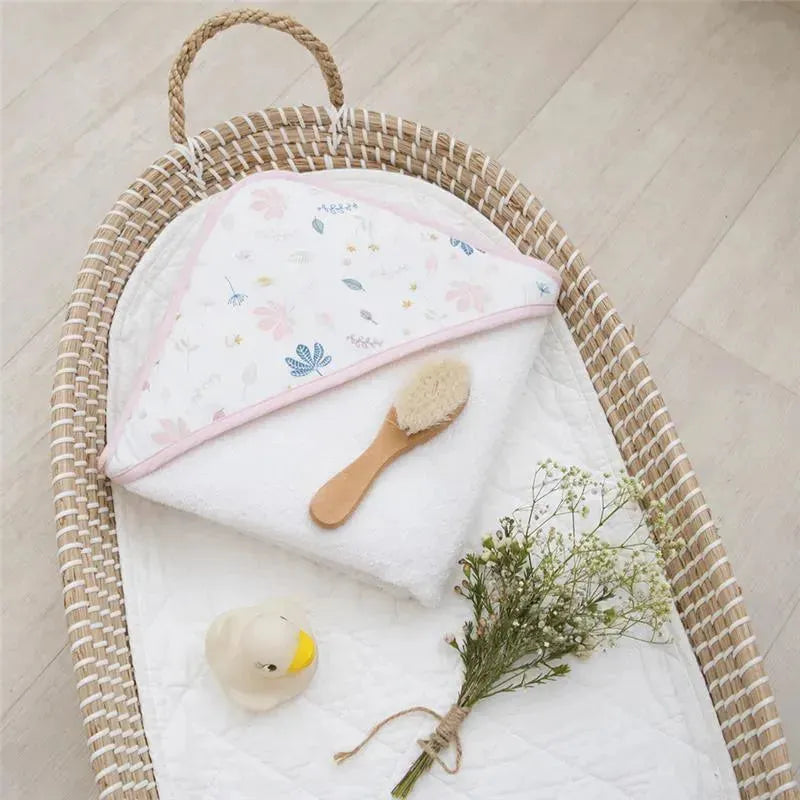 Living Textiles - Baby Organic Muslin Hooded Towel, Botanical Image 2