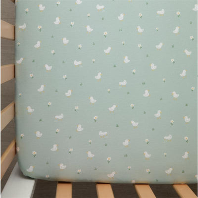 Living Textiles - Cotton Jersey Fitted Sheet Little Geese Image 1