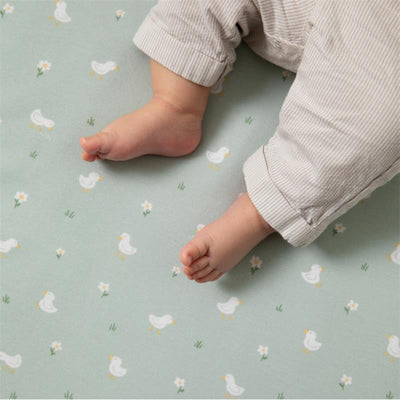 Living Textiles - Cotton Jersey Fitted Sheet Little Geese Image 2