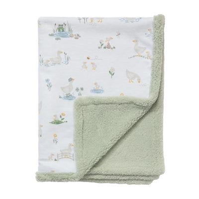 Living Textiles - Jersey Sherpa Blanket, Goosey Goosey Image 1