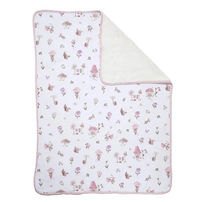 Living Textiles - Jersey Sherpa Blanket, Mushroom House Image 1