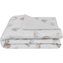 Living Textiles - Jersey Sherpa Blanket, Premium Cute Cozy Fabric, Rainbow Sloth Image 1