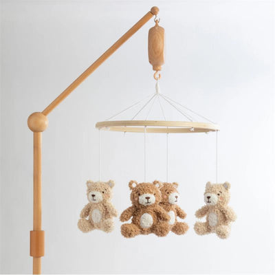 Living Textiles - Musical Mobile Wooden Cuddly Bear Image 1
