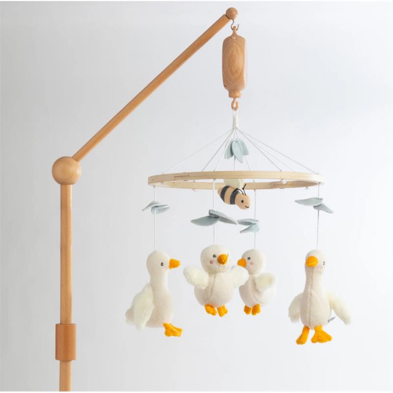 Living Textiles - Musical Mobile Wooden Goosey Goosey Image 1