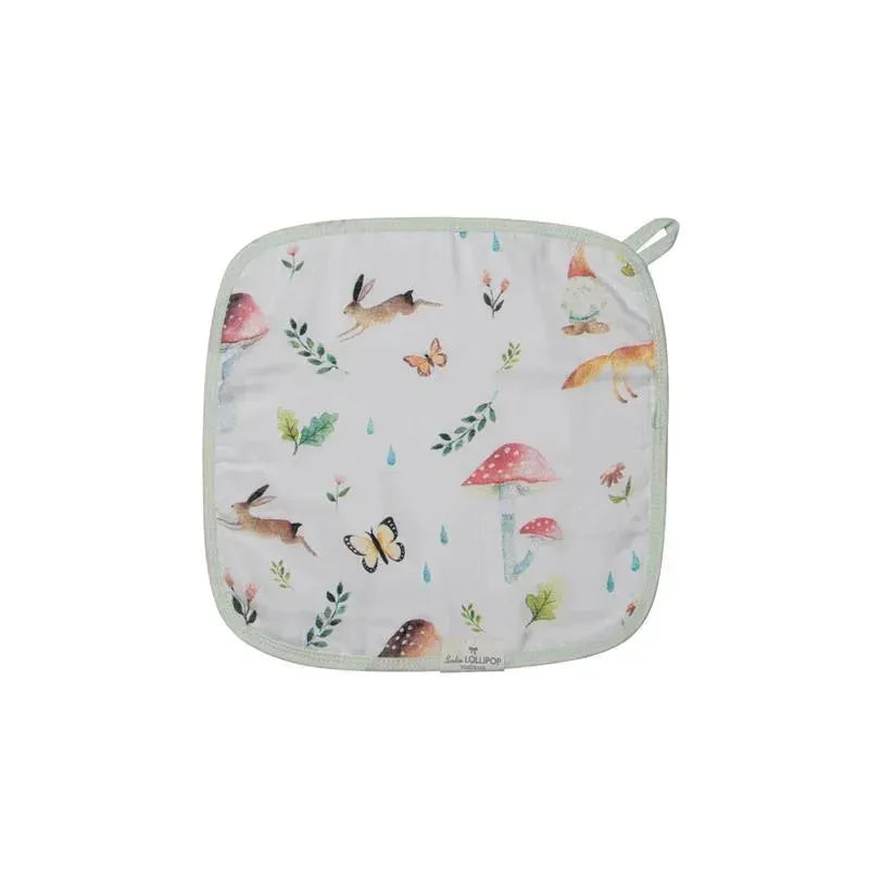 Loulou Lollipop - 3Pk Washcloth Set, Woodland Gnome Image 2