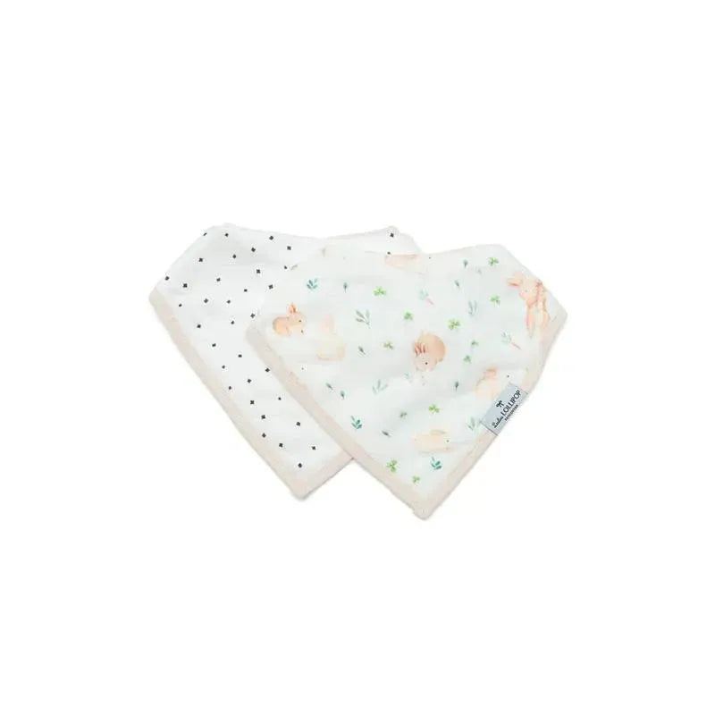 Loulou Lollipop - Bib Set Muslin, Bunny Meadow Image 1