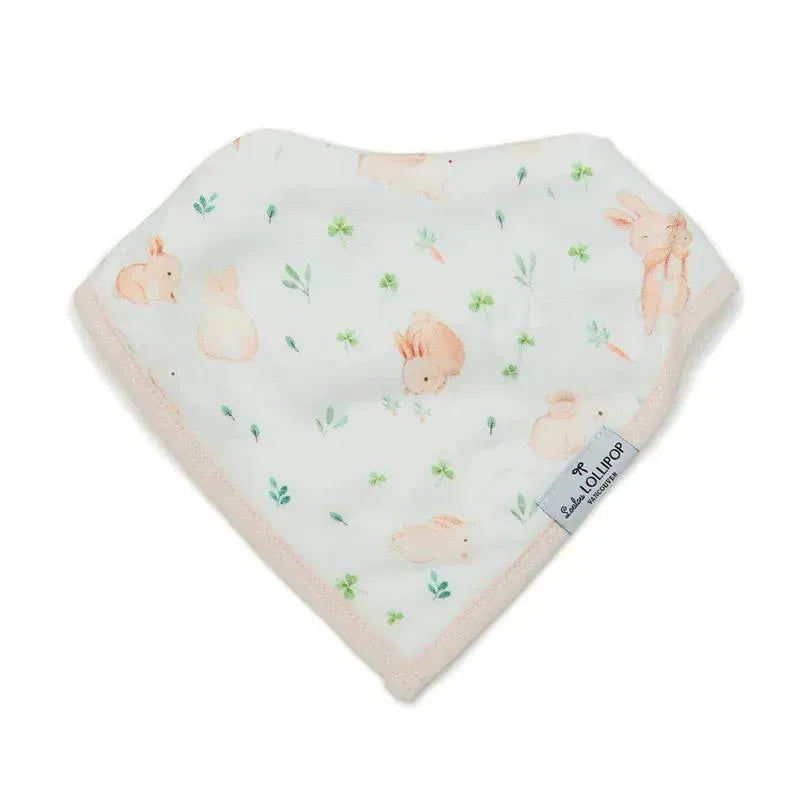 Loulou Lollipop - Bib Set Muslin, Bunny Meadow Image 3