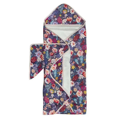 Loulou Lollipop - Hooded Towel Set, Dark Field Flowers Image 1