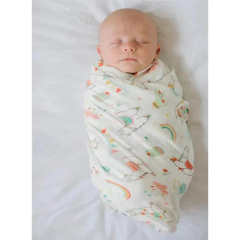 Loulou Lollipop - Llama Rainbow Swaddle Blanket 1Pk Image 2