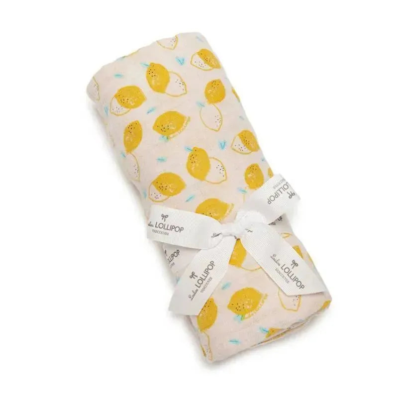 Loulou Lollipop Muslin Baby Swaddle - Cutie Lemon Image 1