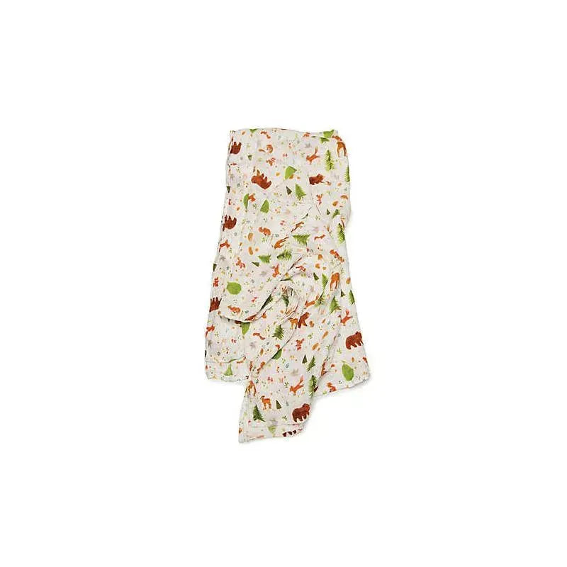 Loulou Lollipop Muslin Baby Swaddle - Forest Friends Image 2