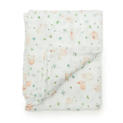 Loulou Lollipop - Muslin Swaddle, Bunny Meadow Image 1