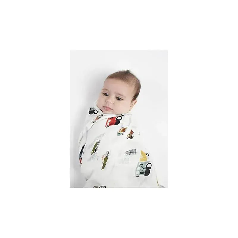 Loulou Lollipop - Muslin Swaddle, Happy Trucks Image 3