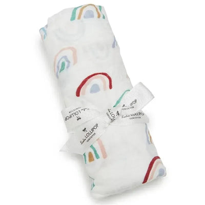 Loulou Lollipop Rainbow Swaddle Blanket Image 1