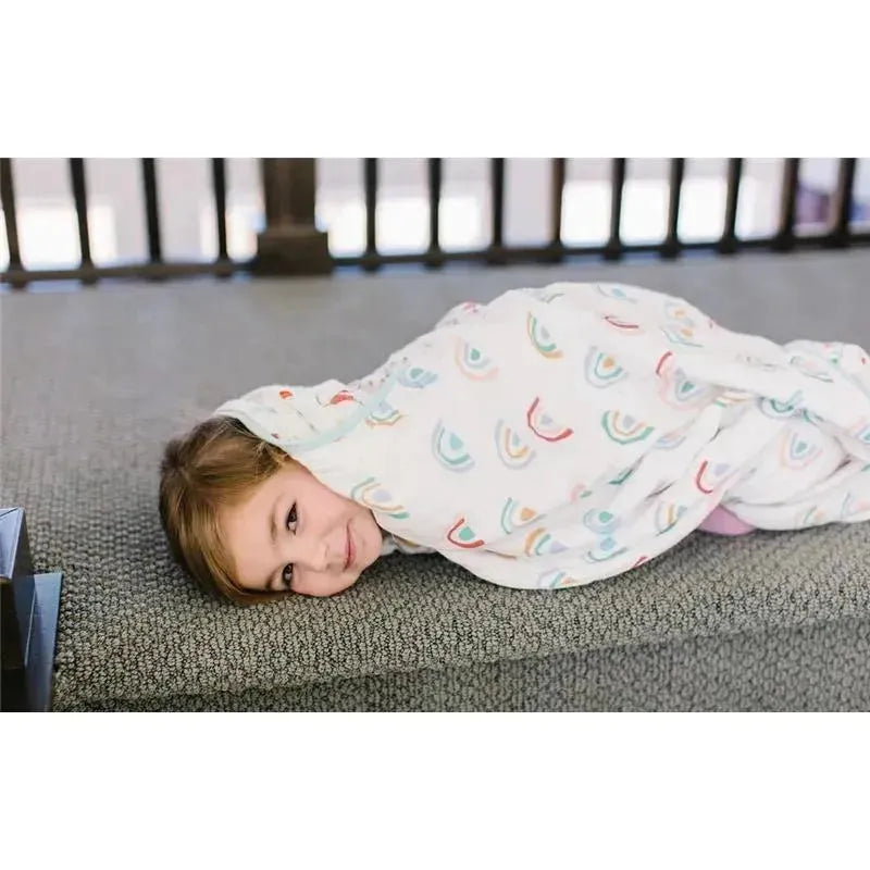 Loulou Lollipop Rainbow Swaddle Blanket Image 3