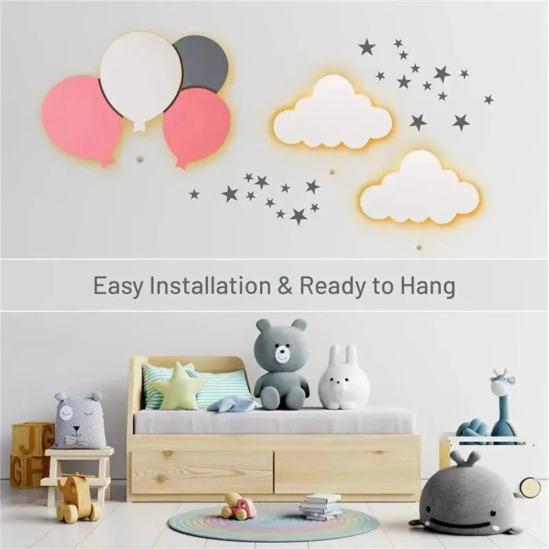LumieWorld - Lumipets Lighted Balloons, Nursery Night Light, Wall Mounted Lighted Image 4