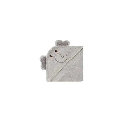 Luvable Friends Animal Face Hooded Towel, Elephant Image 1