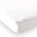Luvable Friends Fitted Crib Sheet - White Image 1