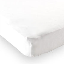 Luvable Friends Fitted Crib Sheet - White Image 1
