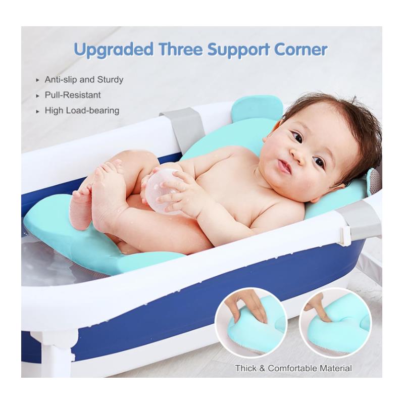 Macrobaby - Breathable Bath Net – Blue Bear | Soft & Adjustable Baby Bath Seat Image 6
