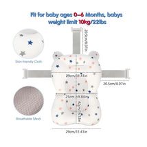 Macrobaby - Breathable Bath Net – Blue Star | Soft & Adjustable Baby Bath Seat Image 2