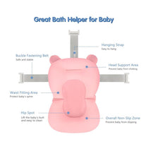 Macrobaby - Breathable Bath Net – Pink Bear | Soft & Adjustable Baby Bath Seat Image 2