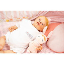 Macrobaby Down Syndrome Reborn Doll White Vinyl Girl - Pebbles (Blonder hair / Blue eyes).
