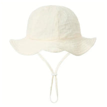 Macrobaby - Protective & Stylish Baby Bucket Hat, Creamy White Image 1