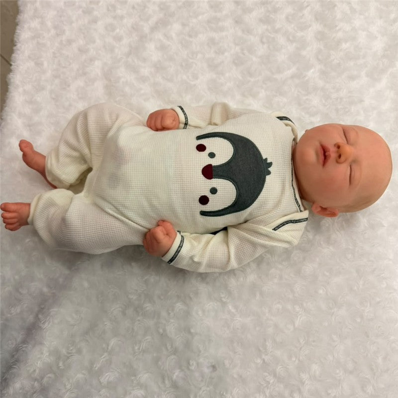 Macrobaby Reborn Doll - White Vinyl, Painted Hair, Closed Eyes (Jaxson Asleep 2) Image 2