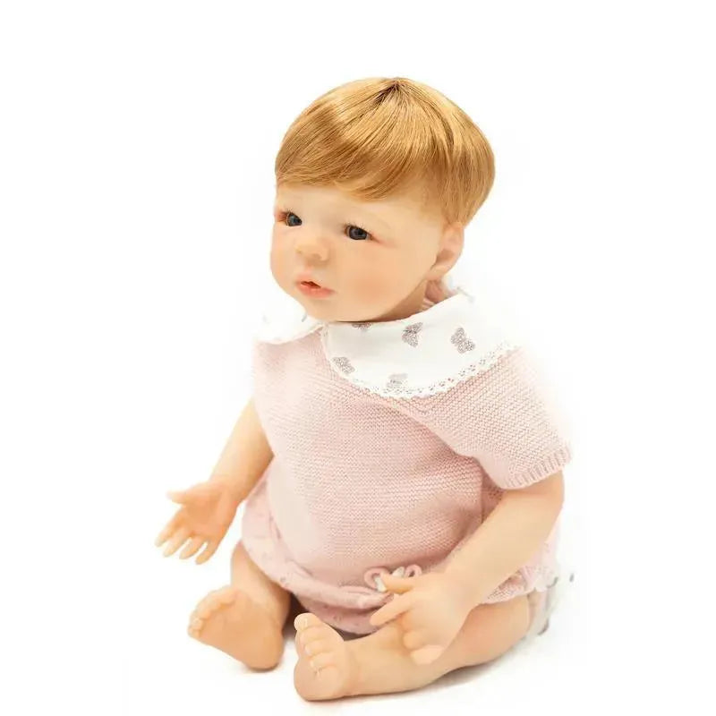 Macrobaby White Vinyl Baby Doll Reborn Girl - Victoria ( Auburn Hair/blue eyes) Image 11