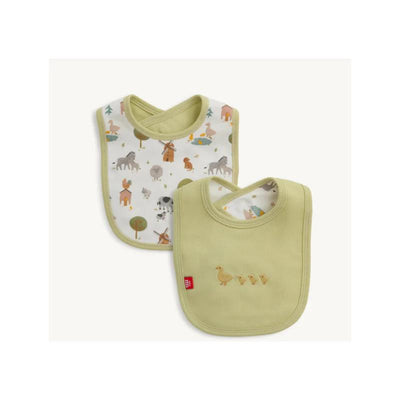 Magnetic Me - 2Pk Funny Farm Organic Cotton Bib One Size Image 1