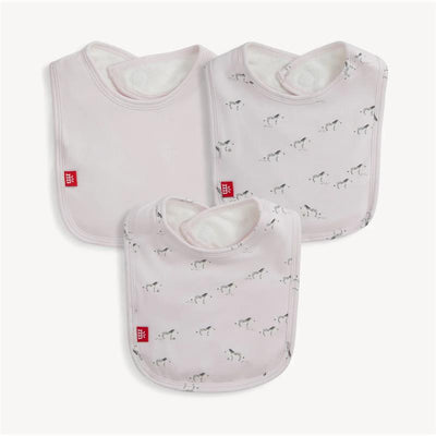 Magnetic Me - 3Pk Pink Savannah Plains Modal Bib One Size Image 1