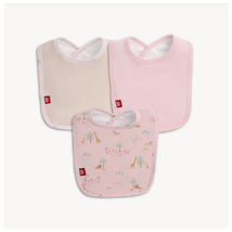 Magnetic Me 3Pk Pink Serene Safari Modal Magnetic Stay Dry Infant Bib