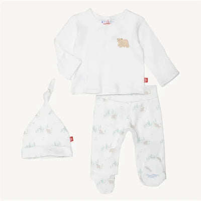 Magnetic Me - Babe In The Woods Organic Cotton Baby Kimono Image 1