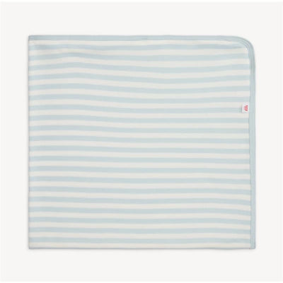 Magnetic Me - Baby Blue Stripe Organic Cotton Blanket One Size Image 1