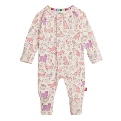 Magnetic Me - Baby Pink It's A Paw-Ty Convertible Coverall Image 1