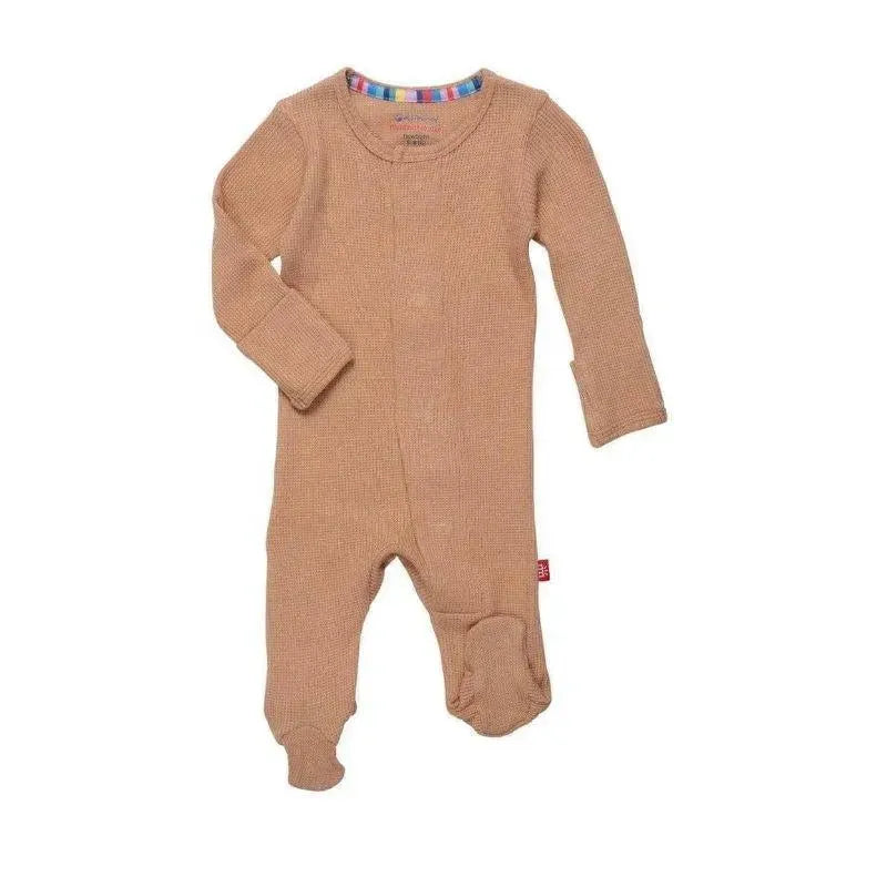 Magnetic Me - Doe Waffle Baby Organic Footie Image 1