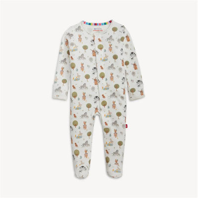Magnetic Me - Funny Farm Organic Cotton Baby Footie Image 1